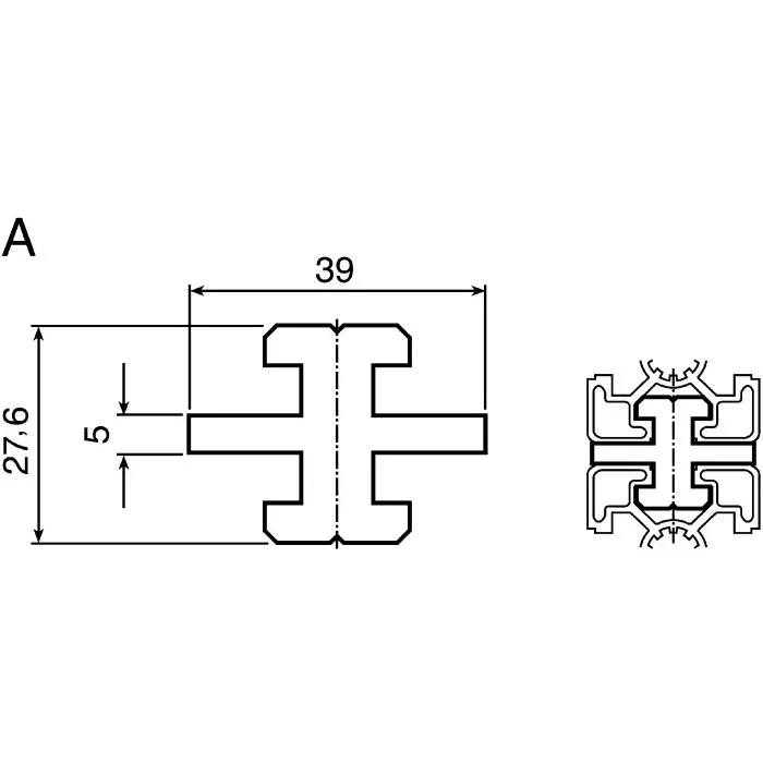 Bosch Rexroth POM Sliding Element, MGE, 10 mm Slot, 40 mm, 45 mm, 50 mm, 60 mm Strut Profile, 3842523205