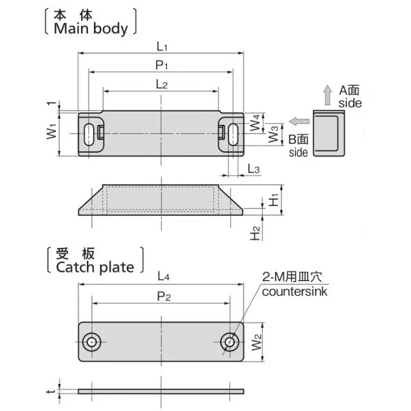 TAKIGEN Clean Catch 48x28x4.4 mm (L1xL2xL3) 22 g, C-56-B-2 Black