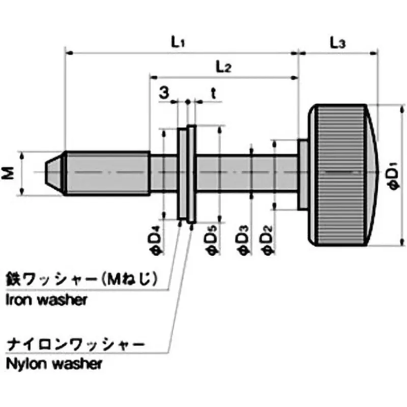 TAKIGEN Large Knurled Knob (Under Neck L48 / M8), A-226-2-Green