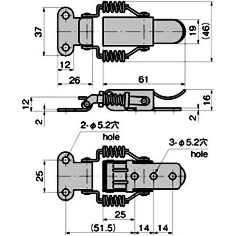 TAKIGEN Stainless Steel Catch Clip, C-1007-1