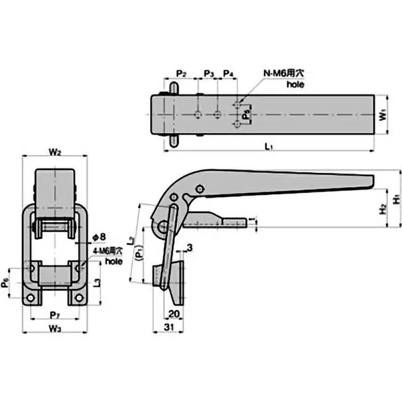 TAKIGEN Stainless Steel Large Catch Clip, C-1367-B-2