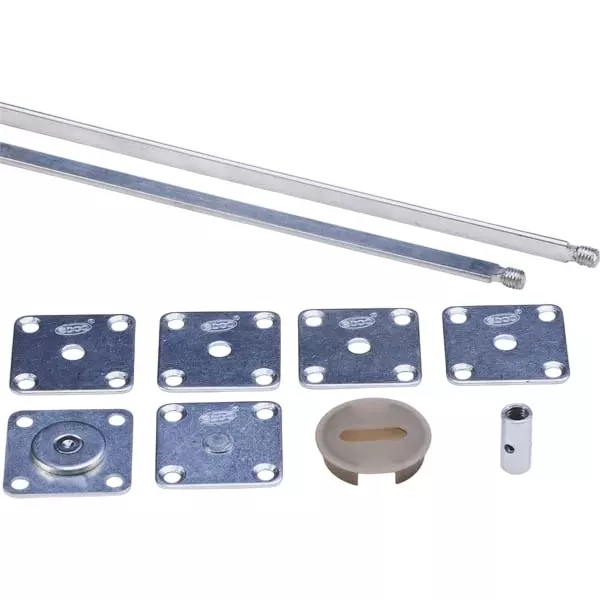 Ebco Door Stiffener Aluminium Finish and Size 201 cm for 15 mm Minimum Door Thickness, DSTF1 (Set of 10)