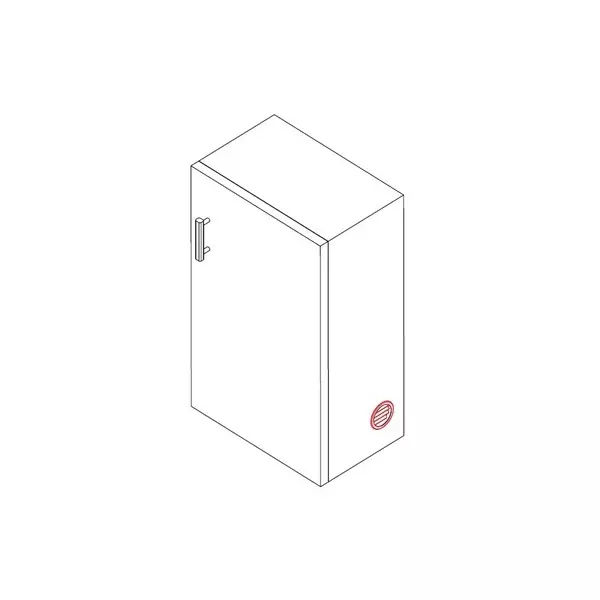 Ebco Ventilation Grill Round Shape White Finish, Size 40 mm for Cabinets and Drawers, VG40