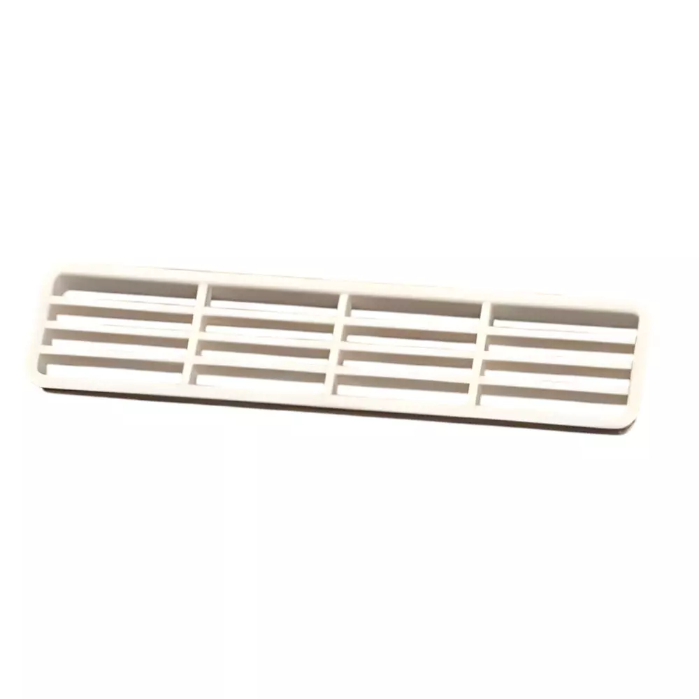Ebco Ventilation Grill Rectangular Shape White Finish, Size 34x168 mm for Cabinets and Drawers, VG34168