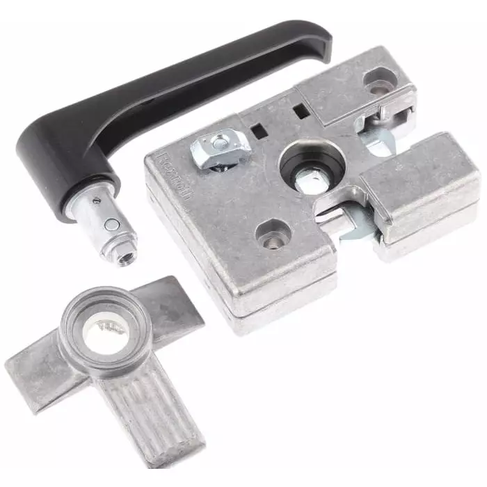Bosch Rexroth Die Cast Zinc, Galvanised Steel Door Lock, 8 mm Slot, 30 mm, 45 mm Strut Profile, 3842525821