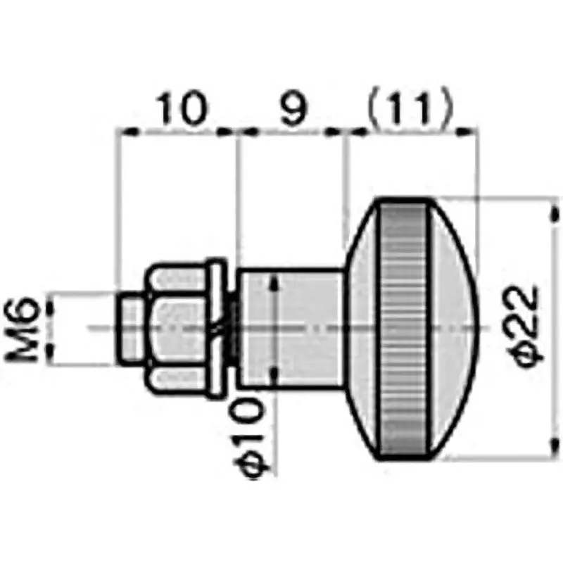 TAKIGEN Stainless Steel Knurled Knob (Threaded Part M6 X L10), A-1038-TMP