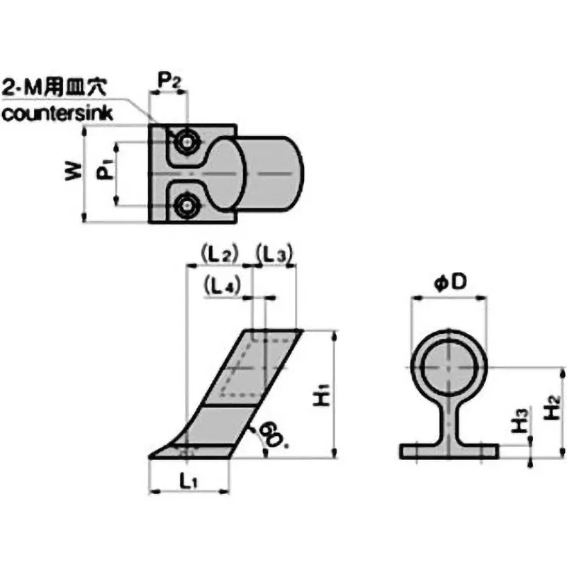 TAKIGEN Stainless Steel Pipe Holder, A-1395-3-1