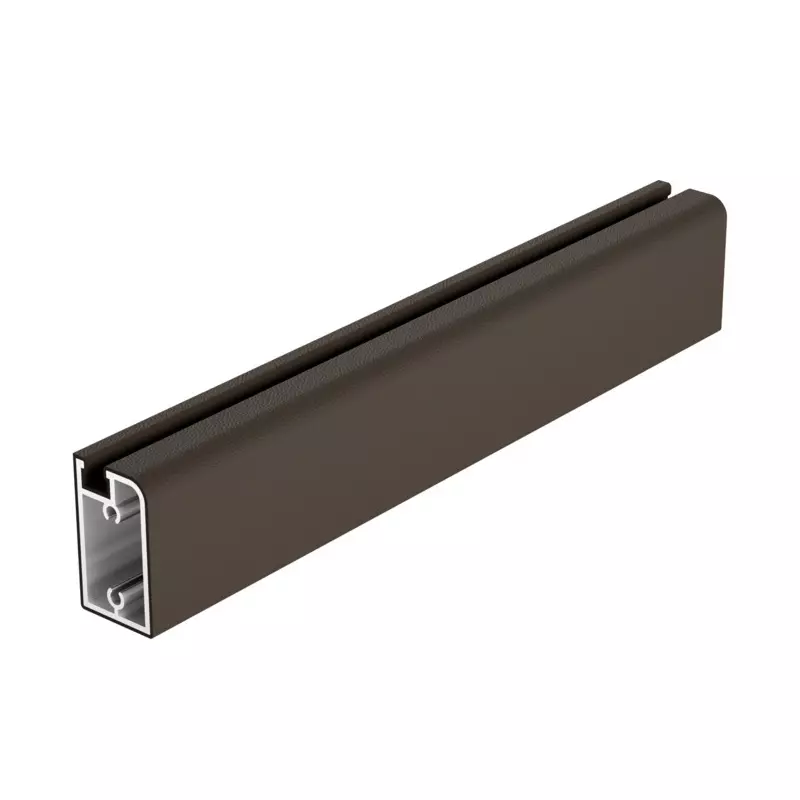 Hafele Outer Side Door Profile Design Series 3000 mm Length Aluminium Material Brown Leatherette Finish Color, 126.36.442