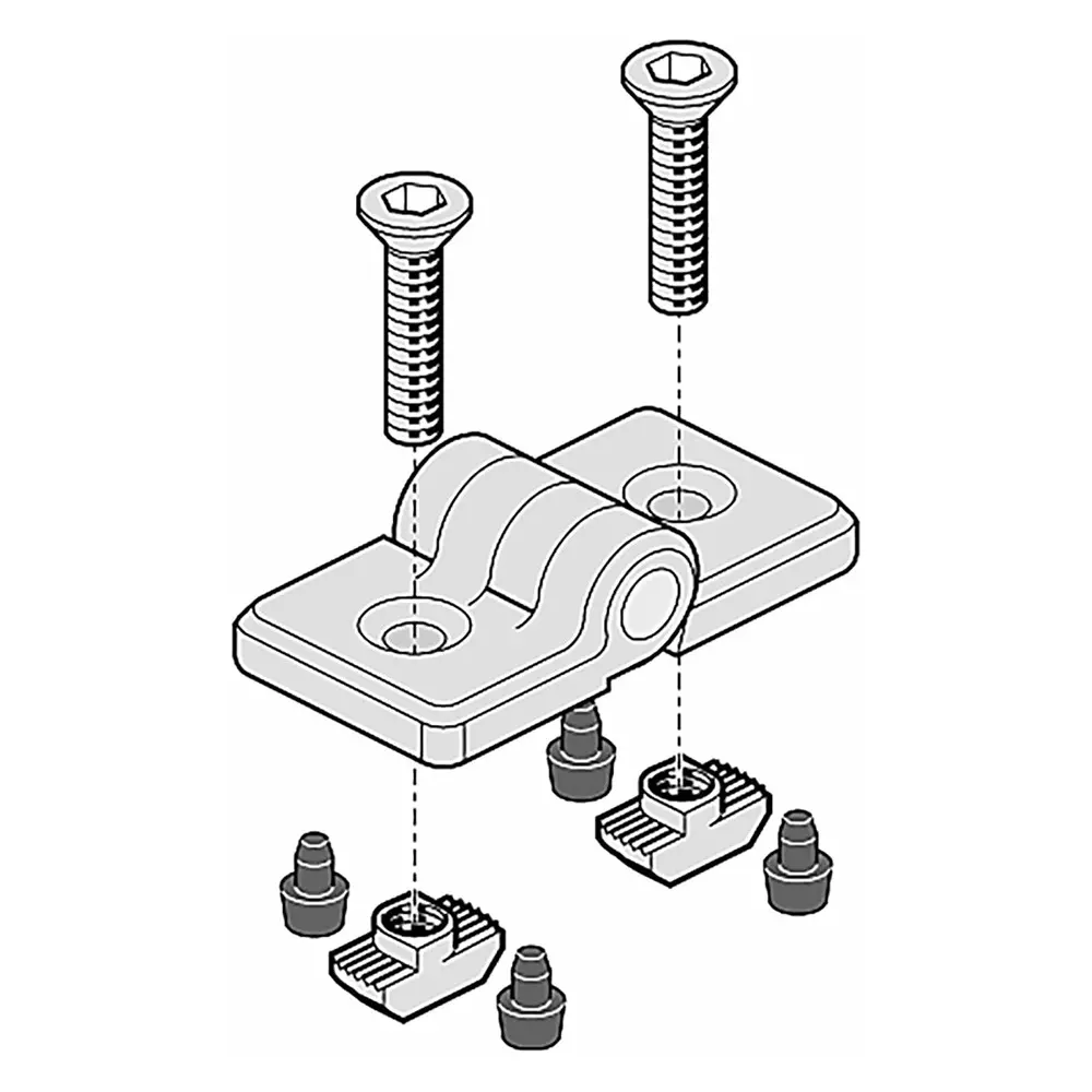 Bosch Rexroth Plastic Door Hinge, Guarding Accessory, 8 mm Slot, 30 x 30 mm Strut Profile, 3842554458