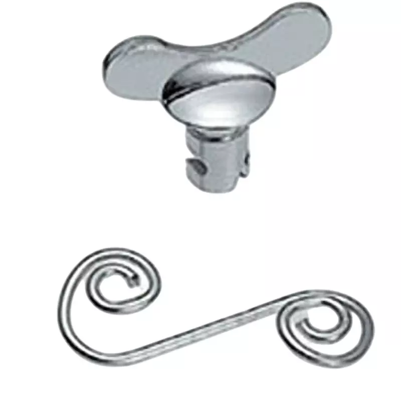 TAKIGEN Fastener Knob Type Chrome Plating with E Type Retaining Ring, C-61-1A