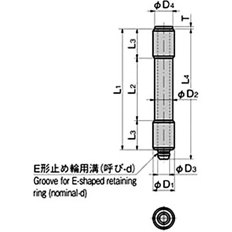 TAKIGEN Stainless Steel 3-Tube Round Hinge Pin 60 g, B-1097-3
