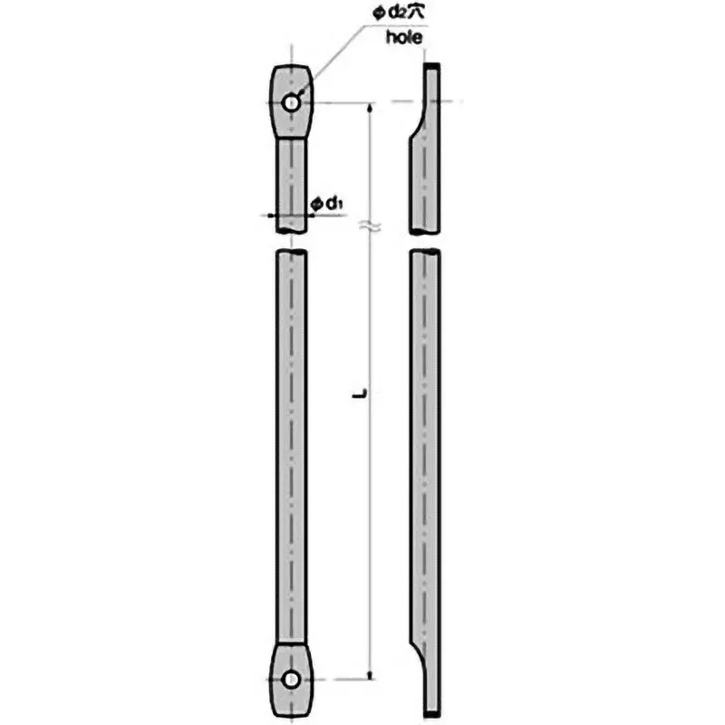 TAKIGEN Rolled Steel Rod Zinc Plating Chromate Treatment Φ4.2 mm Hole Diameter, AC-25-RW-8-1300A-picture-28