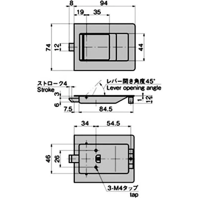takigen-stainless-steel-flat-latch-c-1101-1