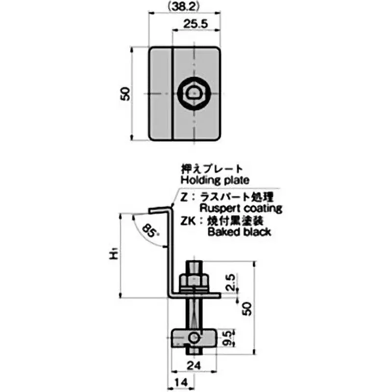 TAKIGEN Stainless Steel D-Cut It Fastener, C-1563-Z40-8-50