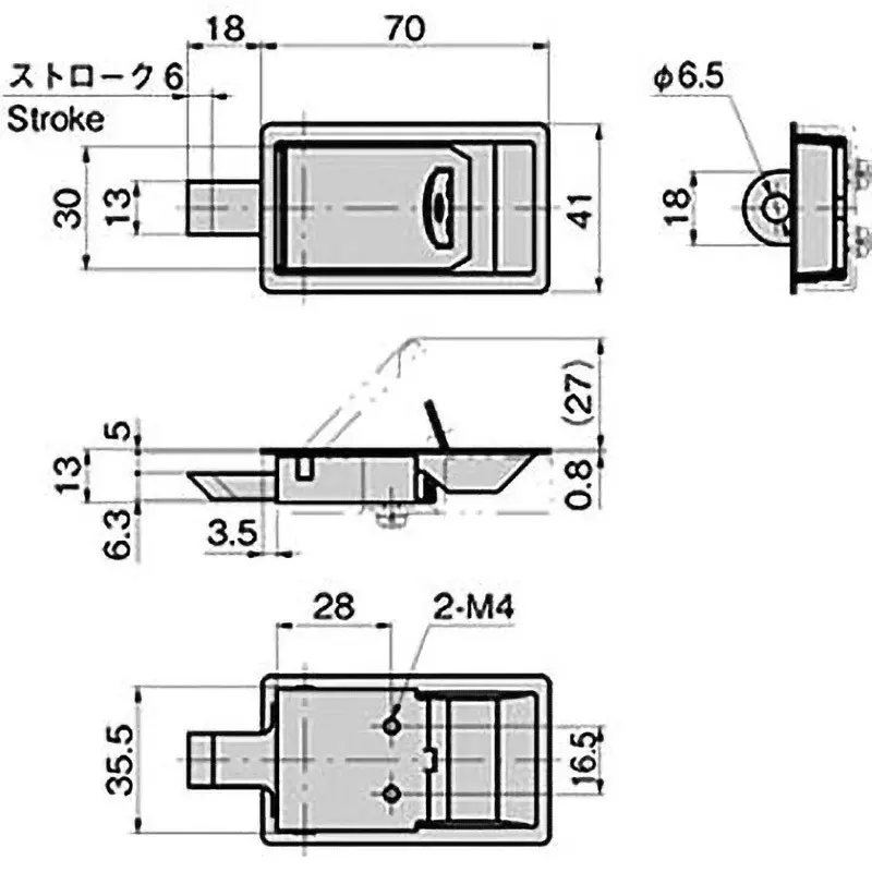 takigen-stainless-steel-flat-latch-c-1204