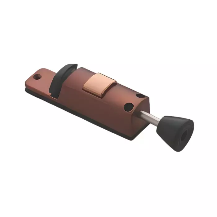 Altitude Foot Stopper Standard Size Metal Body Chocolate Finish for Bedrooms, Study Rooms, Hospitals