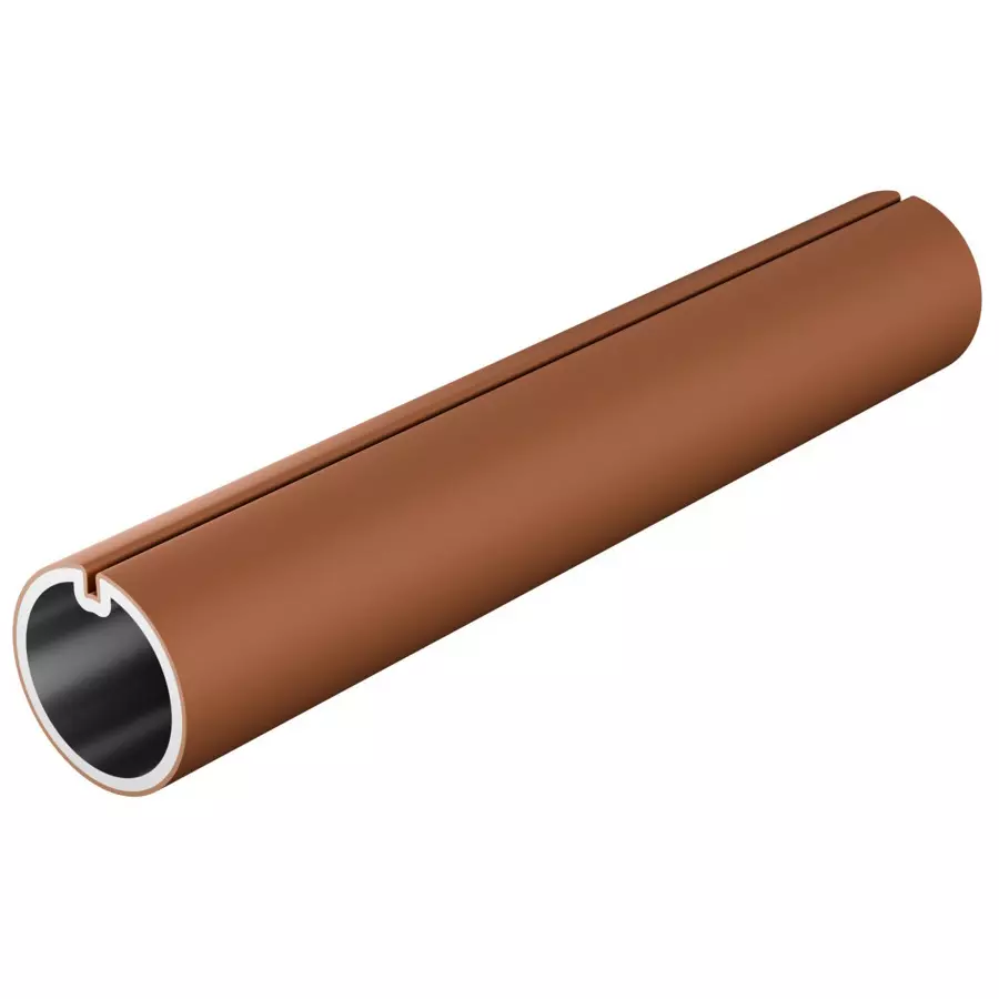 Hafele Door Handle Profile Design Series 3000 mm Length 13 mm Depth 13 mm Width Aluminium Material Tan Leatherette Finish Color, 126.36.452