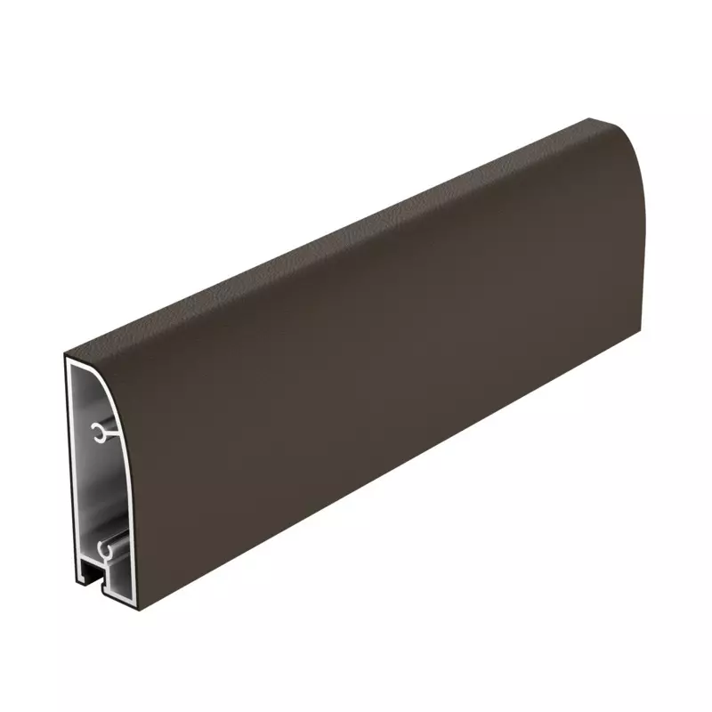 Hafele Inner Side Door Profile Design Series 3000 mm Length Aluminium Material Brown Leatherette Finish Color, 126.36.443