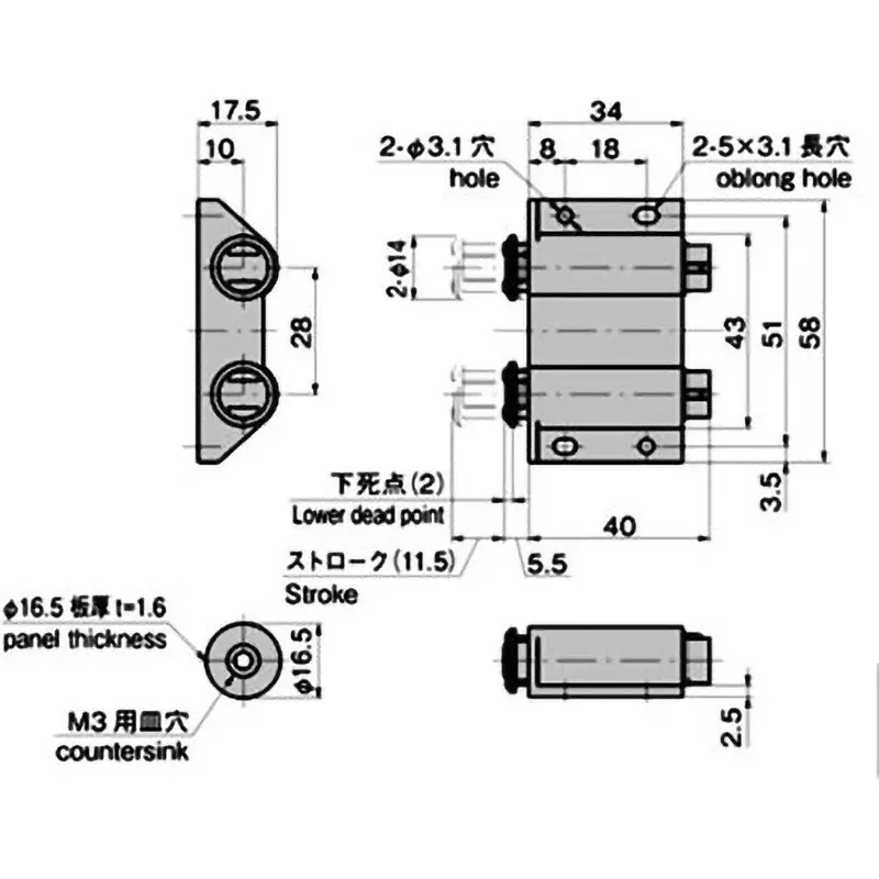 takigen-one-touch-open-catch-round-167x2n-attracting-force-c-107-w-1