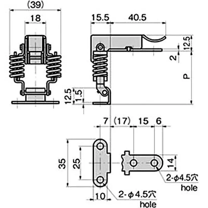 TAKIGEN Titanium Corner Catch Clip, C-2136-A