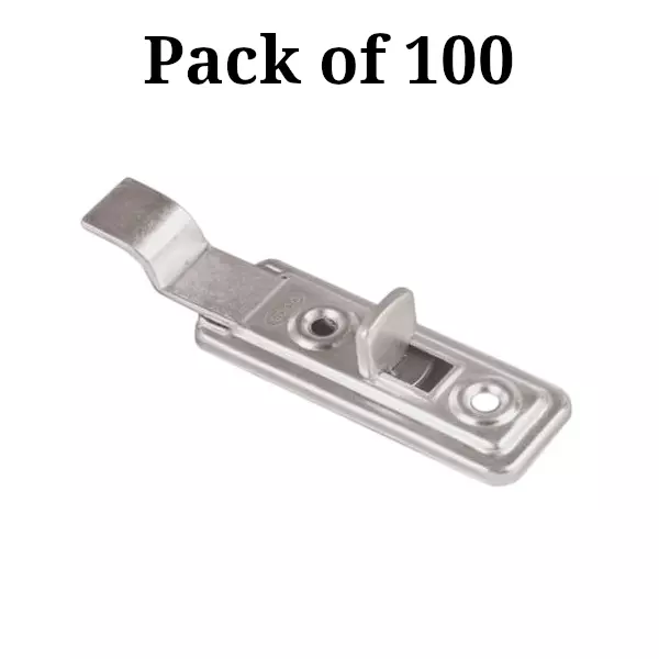 Ebco Cupboard Latch Cranked Type, SS Finish, Size 96 mm and Stainless Steel 304 Body, LC-96-SS (Pack of 100)