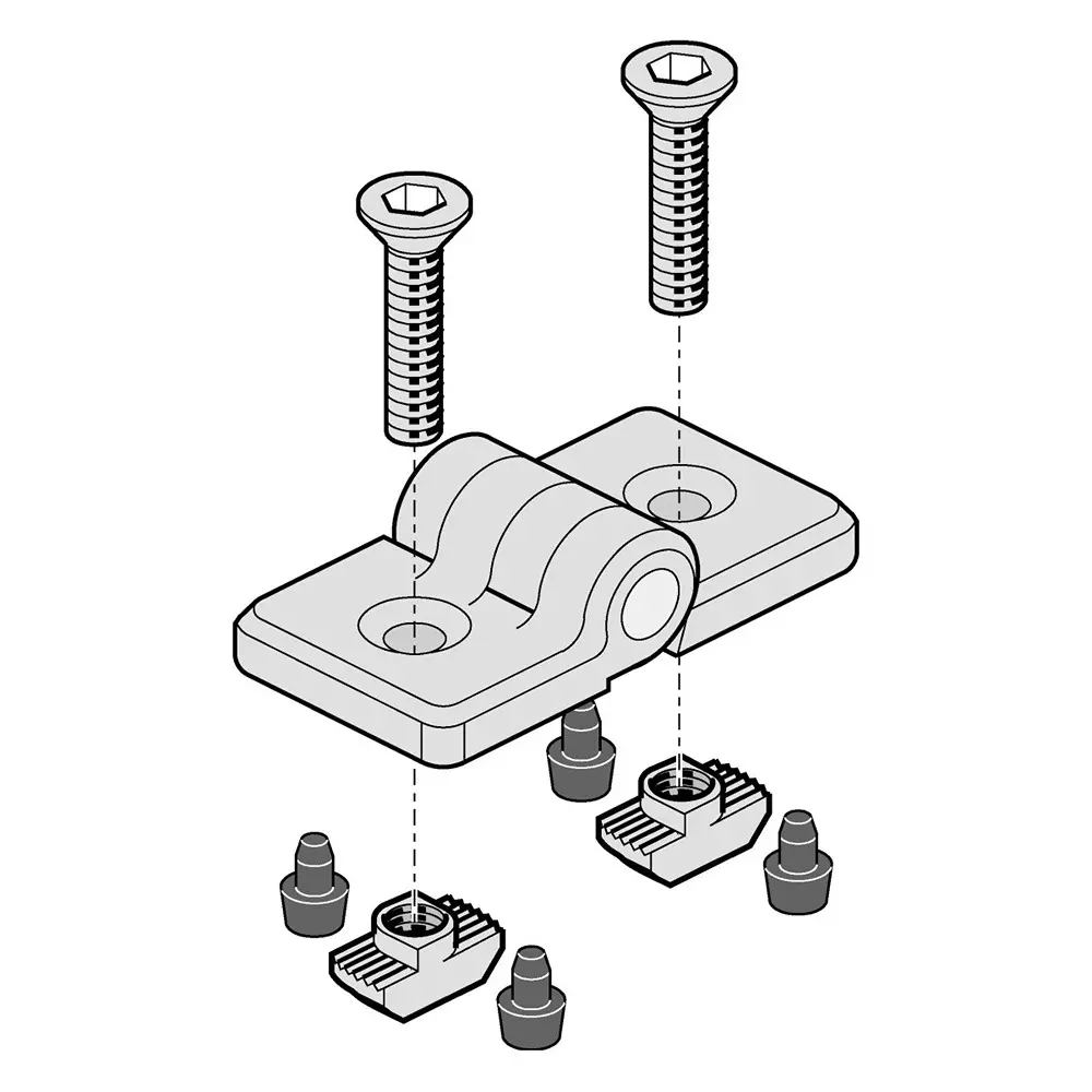 Bosch Rexroth Aluminium, Die Cast Aluminium Door Hinge, MGE, 6 mm Slot, 20 mm Strut Profile, 3842544525