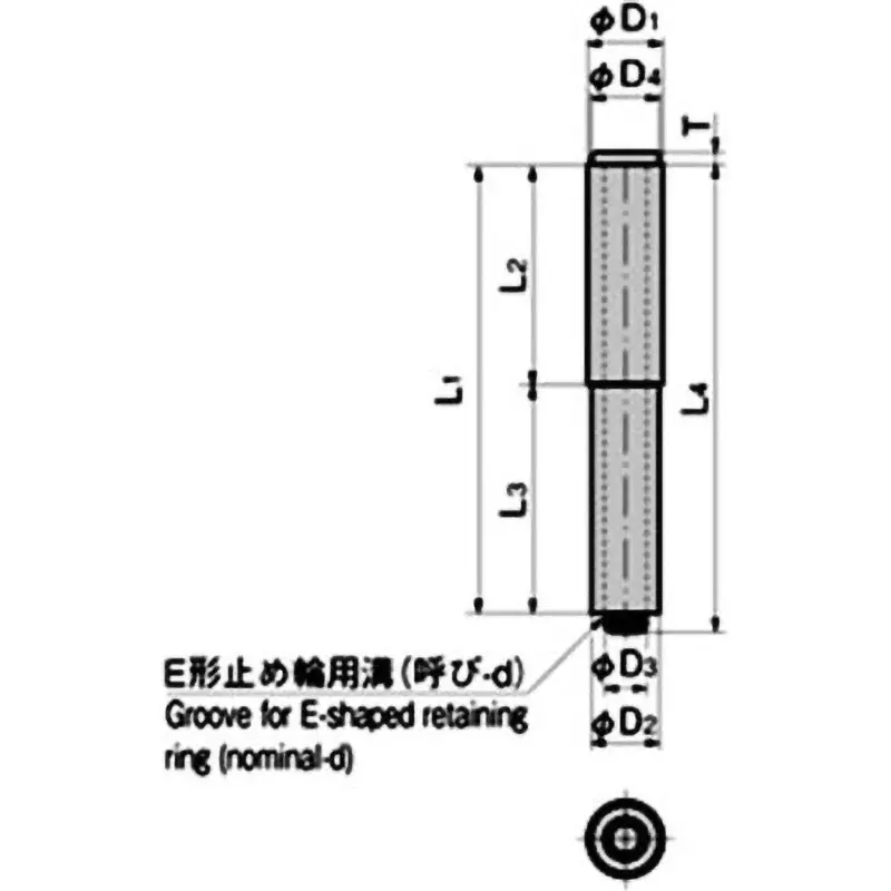 TAKIGEN Stainless Steel 2-Tube Round Hinge Pin 47 g, B-1098-5