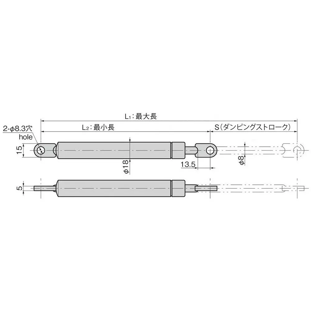 TAKIGEN Oil Damper 95.5 mm Stroke 161 g, B-499-2-2