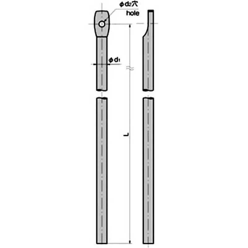 TAKIGEN Stainless Steel Rod Zinc Plating Chromate Treatment Φ8x1000 mm, AC-25-R-22
