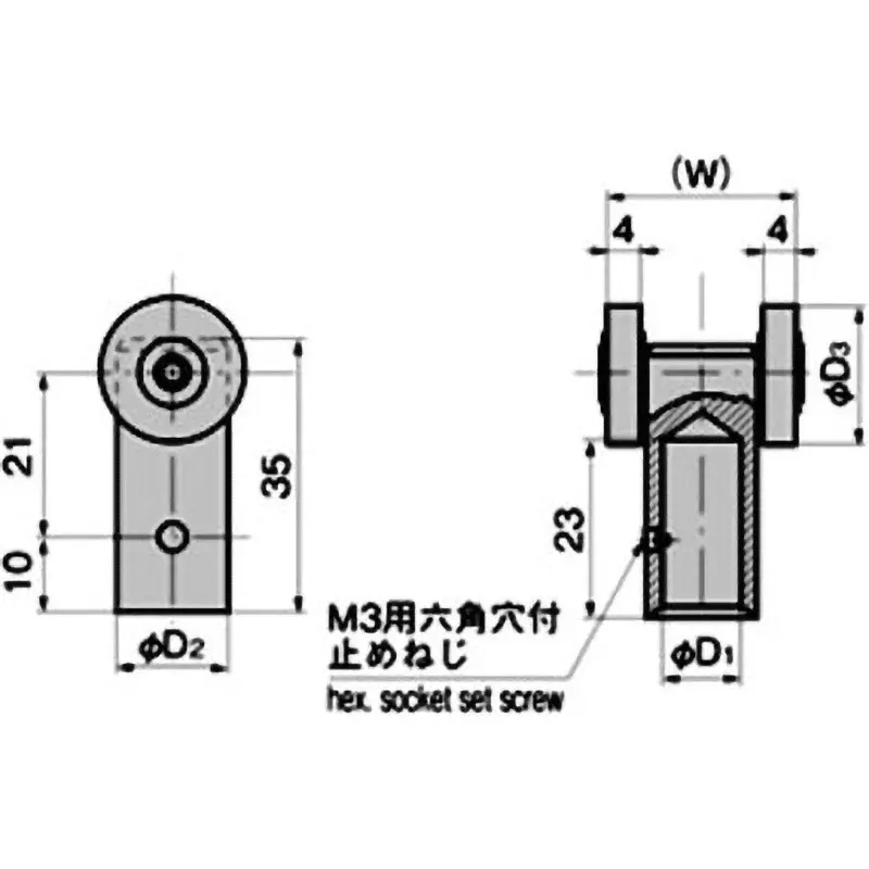 TAKIGEN Rod Roller Unit Stainless Steel Zinc Plating Chromate Treatment Φ9 mm, AC-25-RA-9