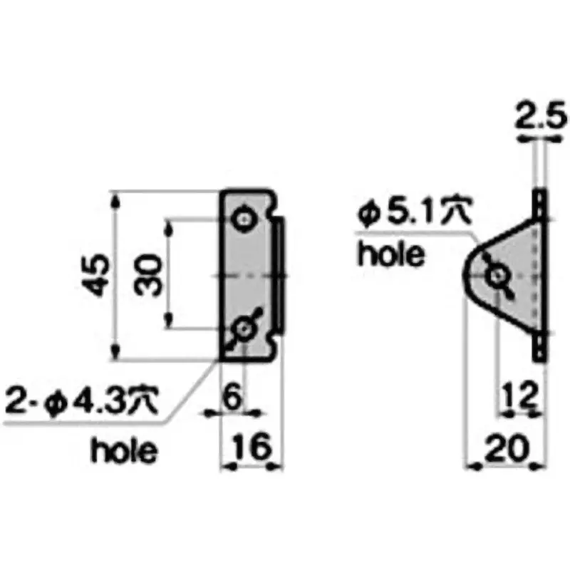 TAKIGEN Gas Damper Bracket Barrel Polishing, B-461-A-2