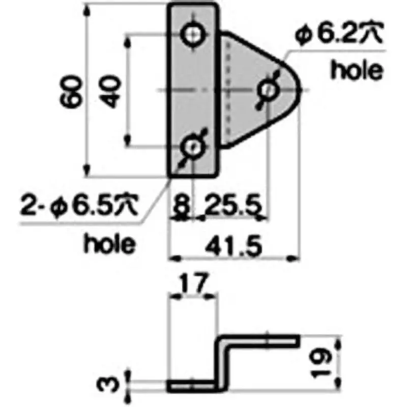 TAKIGEN Gas Damper Bracket Barrel Polishing, B-461-B-1