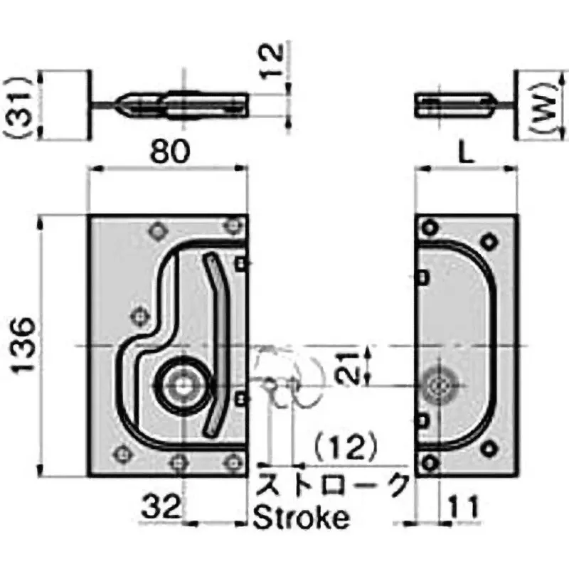 TAKIGEN Fastener 50 mm Suitable Workpiece Thickness, FC-733-A/B