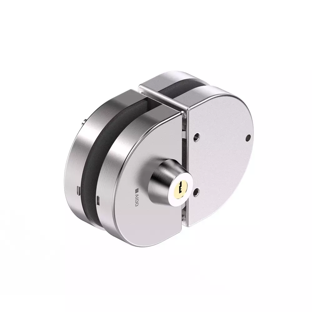 AIDO XL-C 2S1CK Centre Lock with Strike Box SS Matt 10/12 mm Glass Thickness for Swing and Sliding Door, XL-C 7058