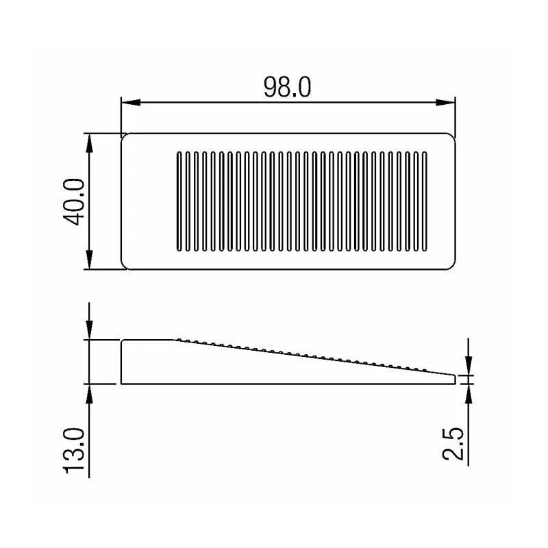 Ebco Door Wedge Brown Finish, Size 98x40 mm for Stopping the Door in Front and Back Position, DW2