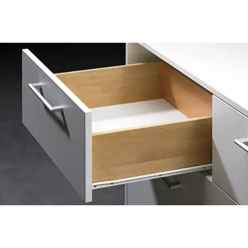 Hettich Drawer Runners with Stop Control FR 302 Galvanised Steel White 20 Kg Load Capacity, 450 mm, 1083320