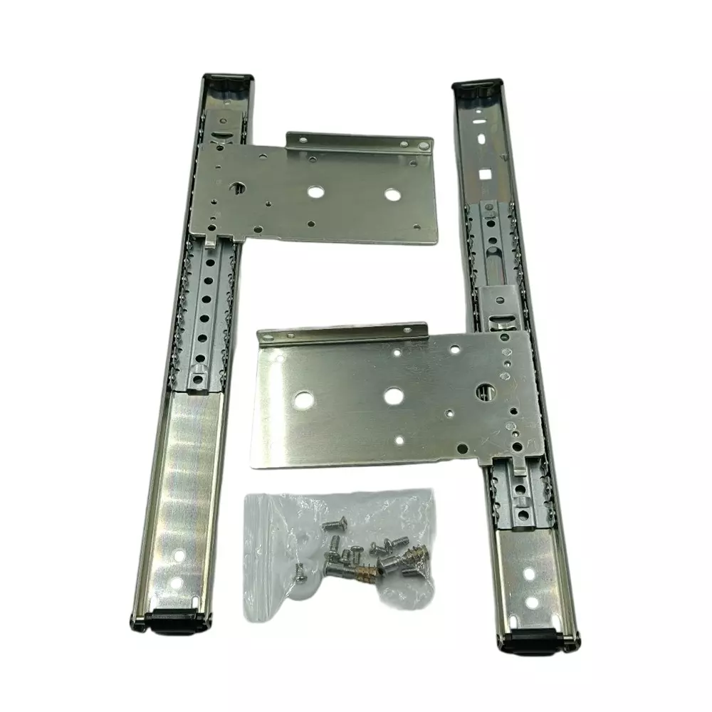 Ebco Cabinet Pocket Door Slide Zinc White Finish, Size 400 mm, CPDS40-I-35 (Set of 2)