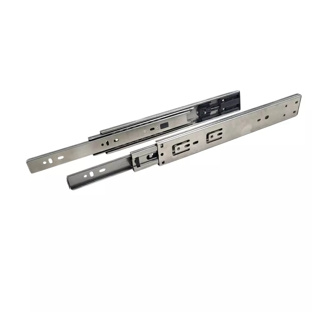 Ebco Stainless Steel 304 Drawer Slide Sleek Telescopic Primary Series SS Finish, Size 400 mm, Load 35 Kg, Height 45 mm, STDS1-40-35SS-SC (Set of 2)