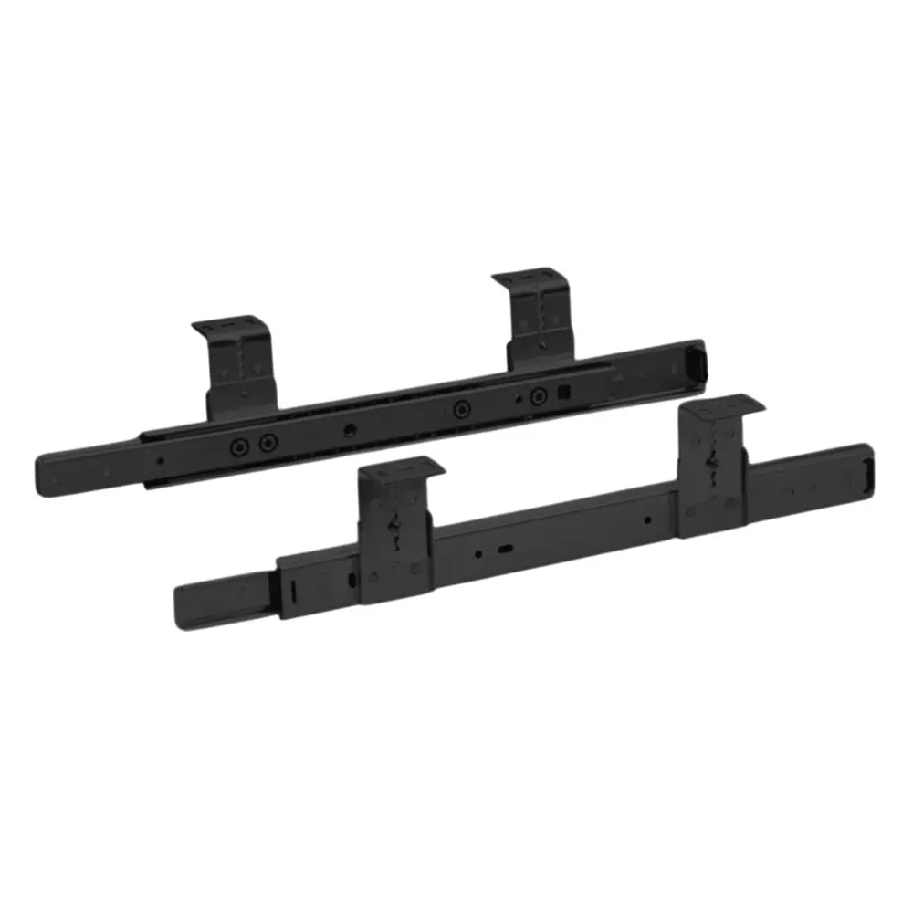 Ebco Computer Keyboard Slide Zinc Plated Black Finish, Size 350 mm, Load 35 Kg, CKDS-35 (Set of 2)