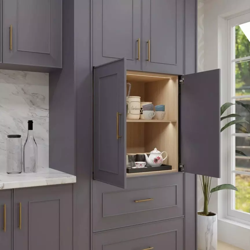 Ebco Cabinet Pocket Door Slide Zinc White Finish, Size 450 mm, CPDS45-I-35 (Set of 2)