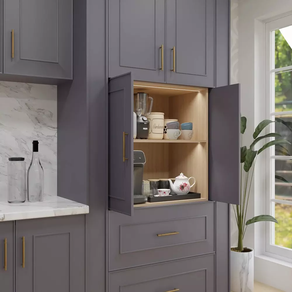 Ebco Cabinet Pocket Door Slide Zinc White Finish, Size 550 mm, CPDS55-I-35 (Set of 2)