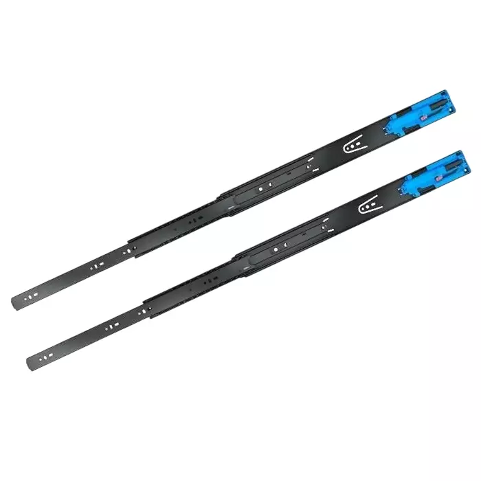 Hettich Drawer Runners with Push to Open KA 4732 Galvanised Steel Black Finish 35 Kg Load Capacity, 650 mm, 9364057