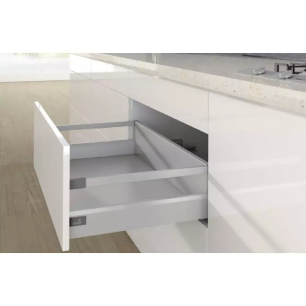 Hettich Lengthwise Railing ArciTech Silver 450 mm Left, 9121993