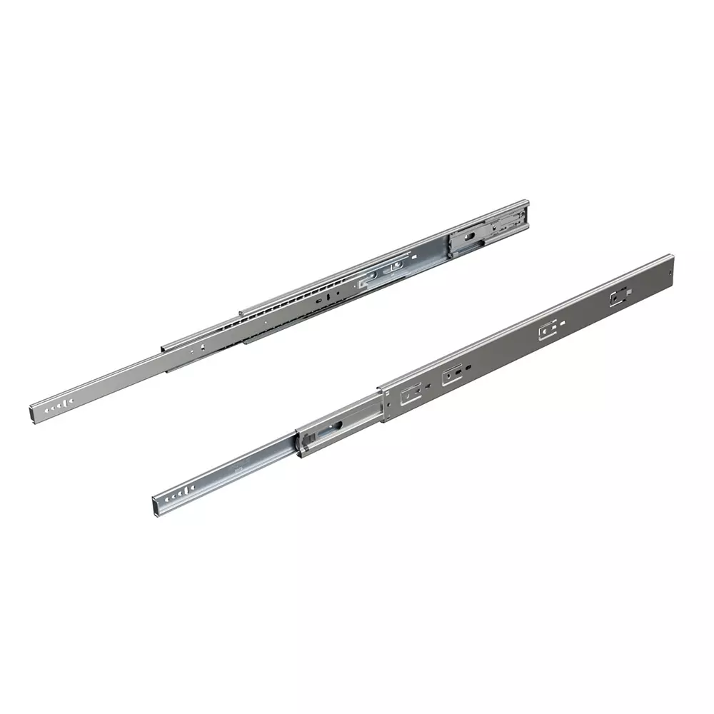 Hafele Full Extension Steel Ball Bearing Tele Runners Soft Close 30 Kg Load Capacity Black Finish Size 350 mm, 422.02.342 (Each 1 Pair)