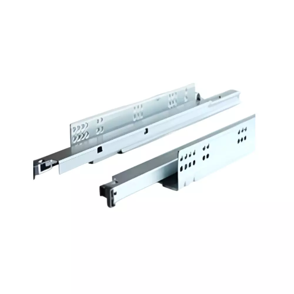 Ebco Concealed Drawer Slide Slim 2 Zinc Plated White Finish, Size 450 mm, Load 35 Kg, CDSS2KB-45-SC (Set of 2)