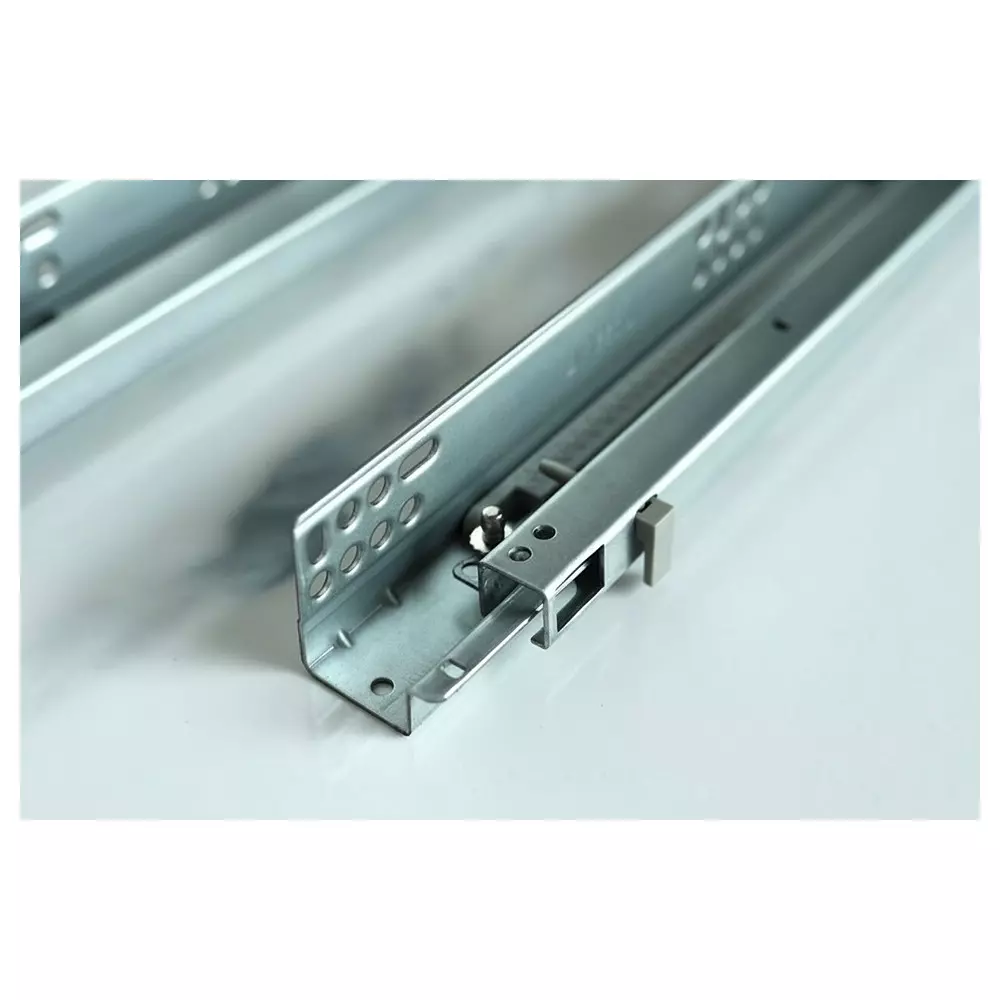 Ebco Concealed Drawer Slide Slim 2 Zinc Plated White Finish, Size 450 mm, Load 35 Kg, CDSS2KB-45-SC (Set of 2)