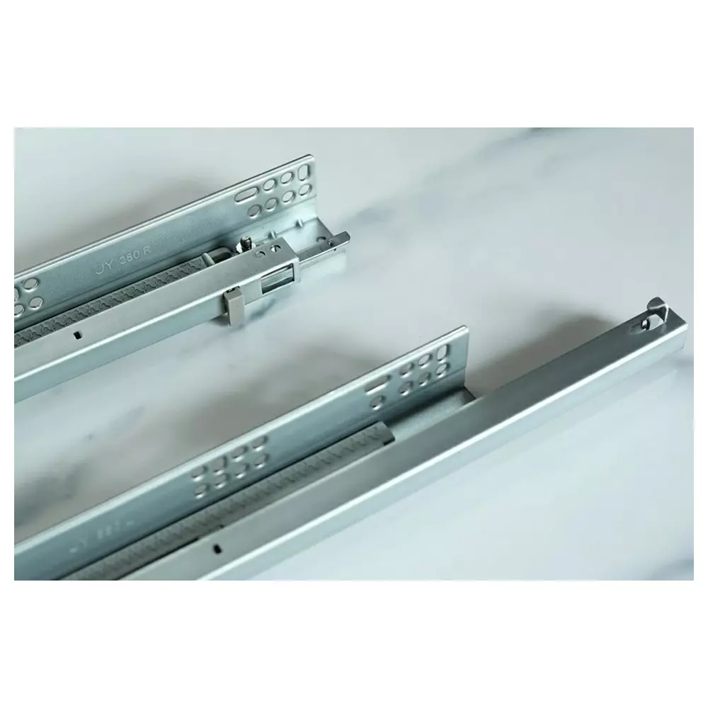 Ebco Concealed Drawer Slide Slim 2 Zinc Plated White Finish, Size 450 mm, Load 35 Kg, CDSS2KB-45-SC (Set of 2)