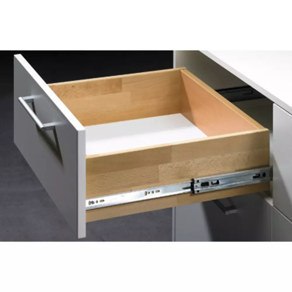 Hettich Drawer Runners KA 5332 Galvanised Steel Zinc Finish 35 Kg Load Capacity, 250 mm, 9382860