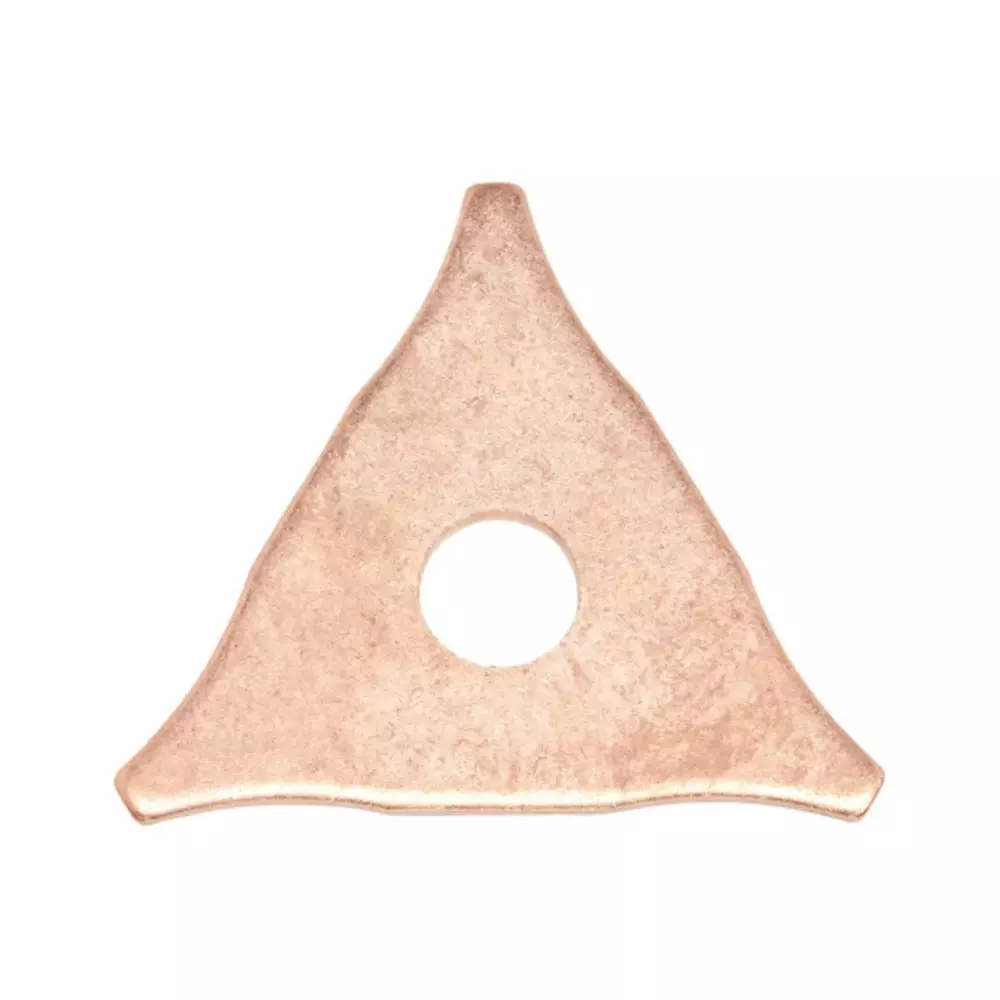 AGE TECH Dent Pullar Washer Triangle Shape Copper Coating Stainless Steel for Industrial & Mechanical Maintenance, (Pack of 10 Pcs)