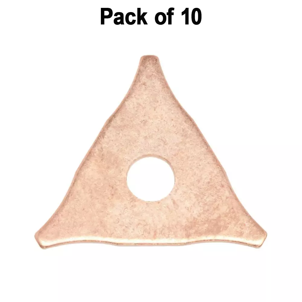 age-tech-dent-pullar-washer-triangle-shape-copper-coating-stainless-steel-for-industrial-mechanical-maintenance-pack-of-10-pcs